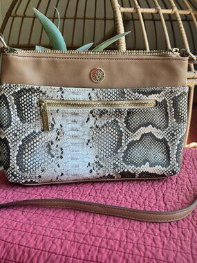 Anne Klein Y2k Snakeskin handbag